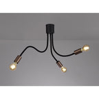 NL76459 Gino Flexible Ceiling 3 Light Satin Black/Brushed Copper