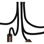 NL76469 Gino Flexible Ceiling 5 Light Satin Black/Brushed Copper