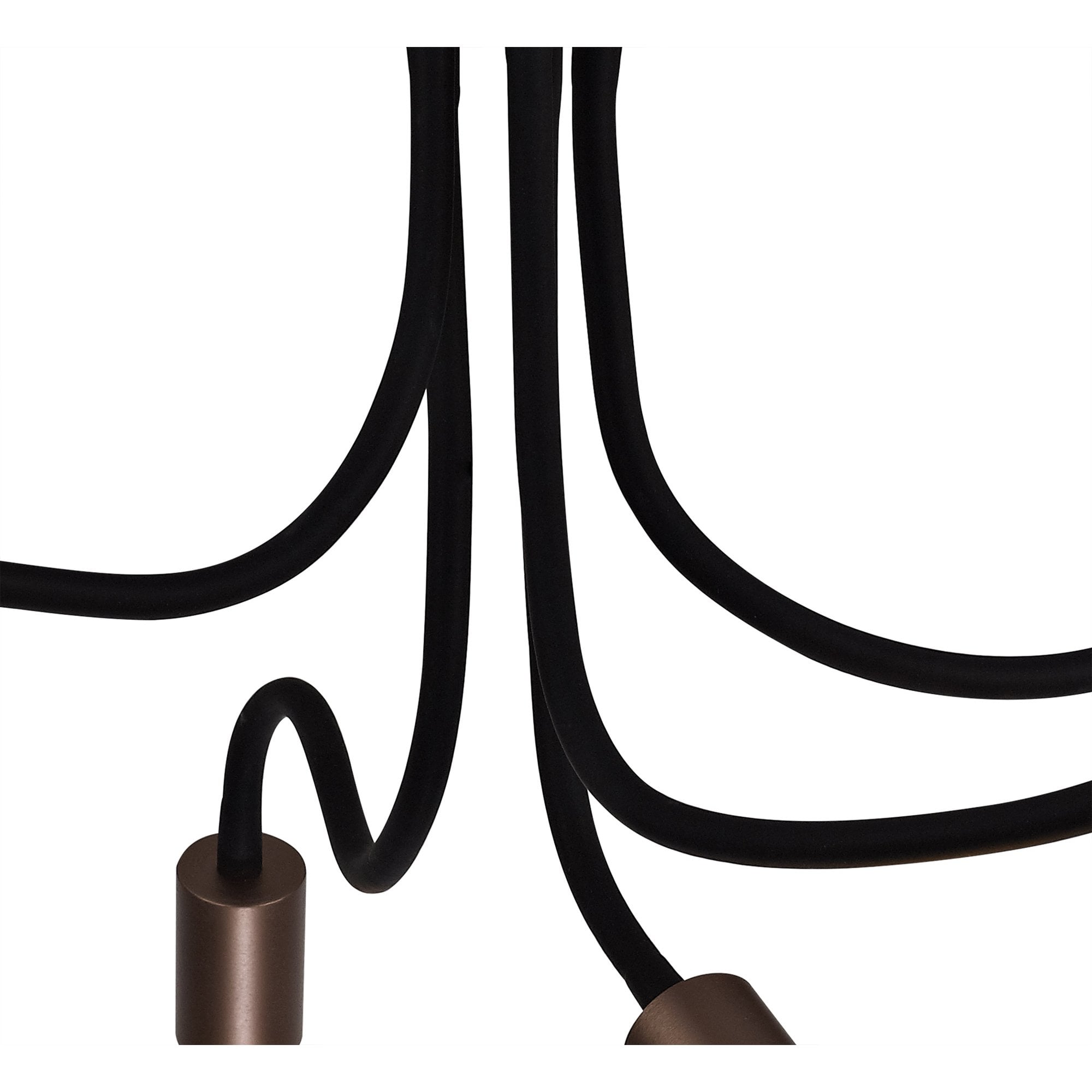 NL76469 Gino Flexible Ceiling 5 Light Satin Black/Brushed Copper