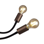 NL76469 Gino Flexible Ceiling 5 Light Satin Black/Brushed Copper