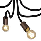 NL76469 Gino Flexible Ceiling 5 Light Satin Black/Brushed Copper