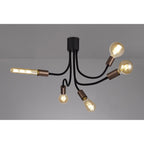 NL76469 Gino Flexible Ceiling 5 Light Satin Black/Brushed Copper