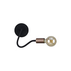 NL76479 Gino Flexible Wall Lamp 1 Light Satin Black/Brushed Copper