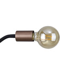 NL76479 Gino Flexible Wall Lamp 1 Light Satin Black/Brushed Copper