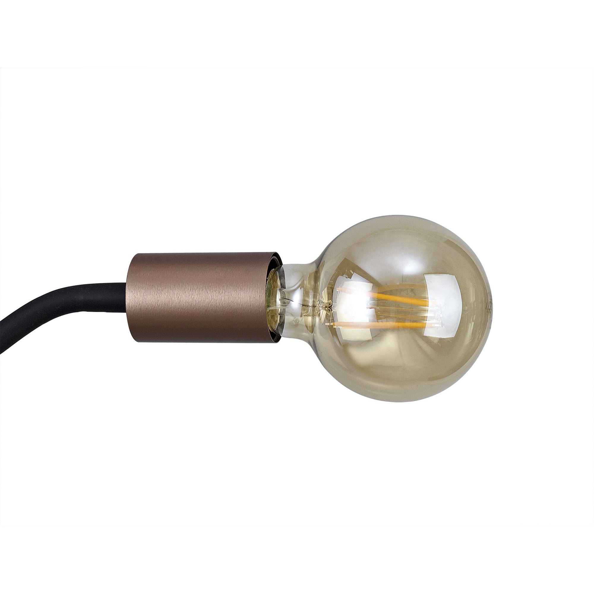 NL76479 Gino Flexible Wall Lamp 1 Light Satin Black/Brushed Copper