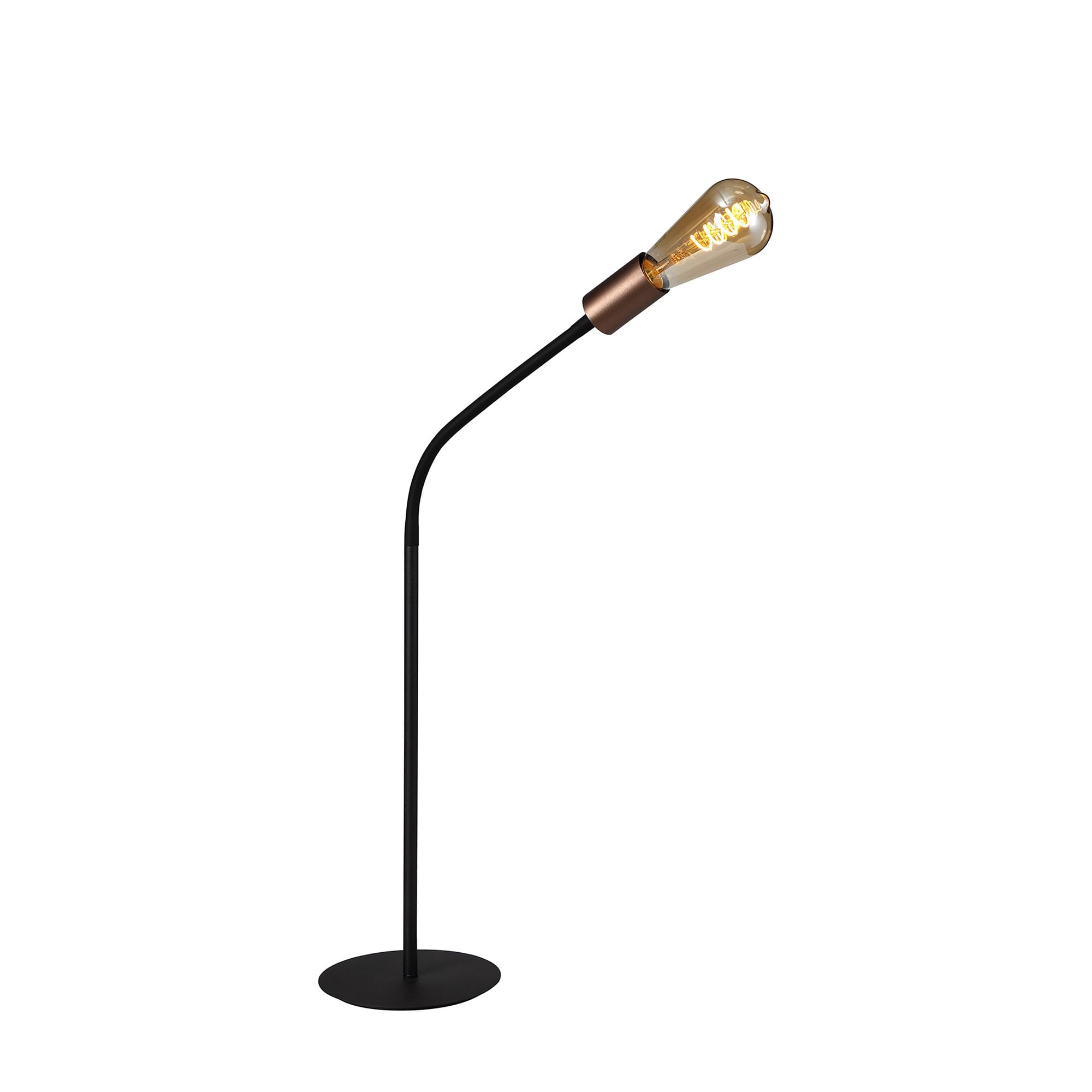 Gino Flexible Table  Lamp 1 Light Satin Black/Brushed Copper