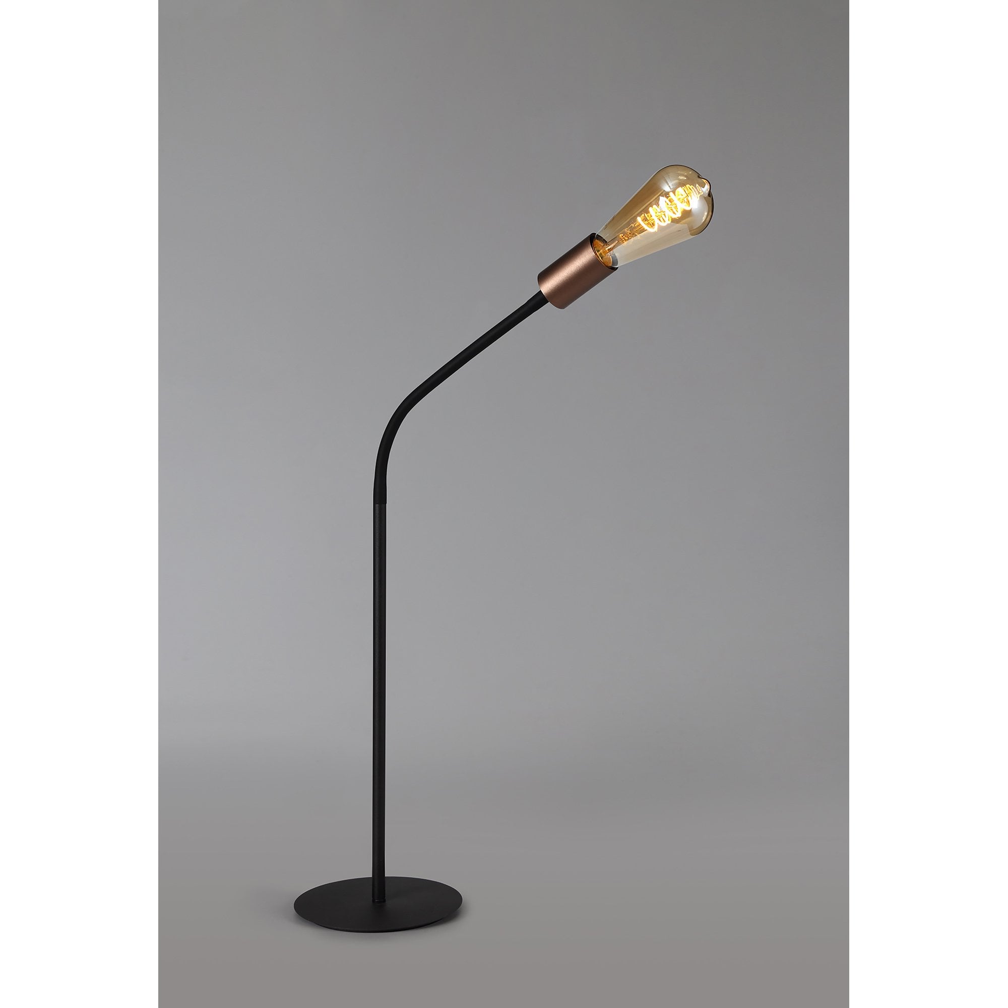 Gino Flexible Table  Lamp 1 Light Satin Black/Brushed Copper