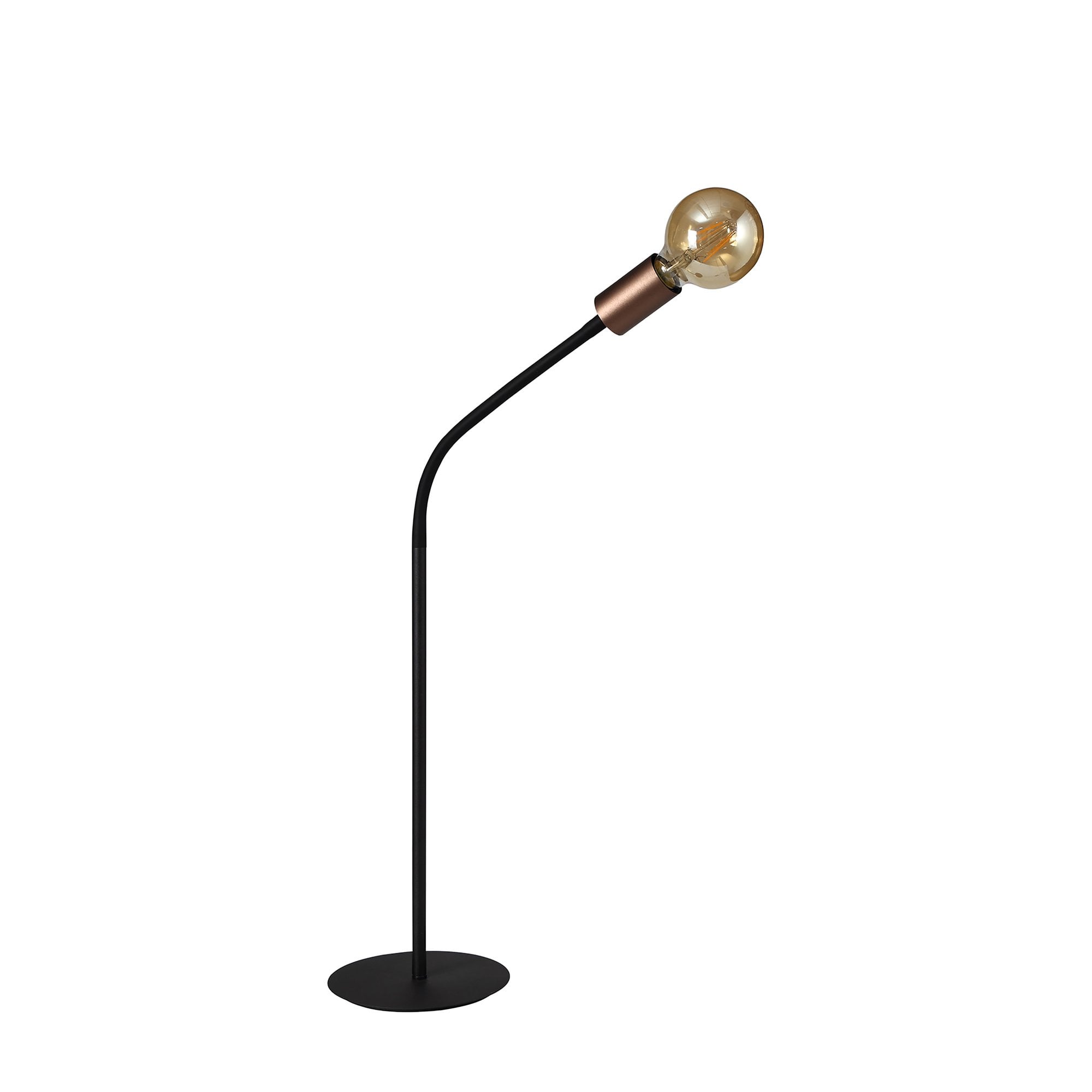 Gino Flexible Table  Lamp 1 Light Satin Black/Brushed Copper