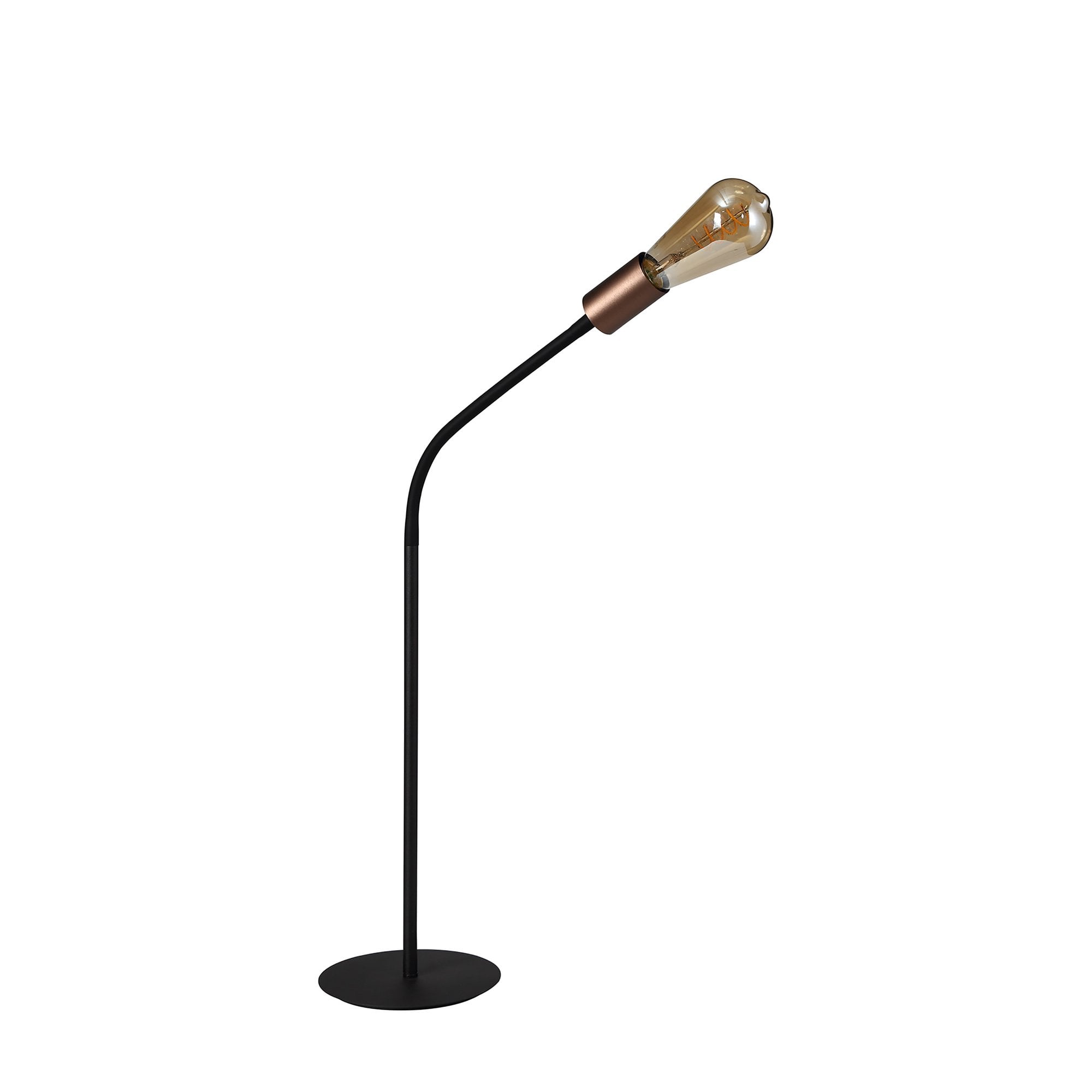 Gino Flexible Table  Lamp 1 Light Satin Black/Brushed Copper