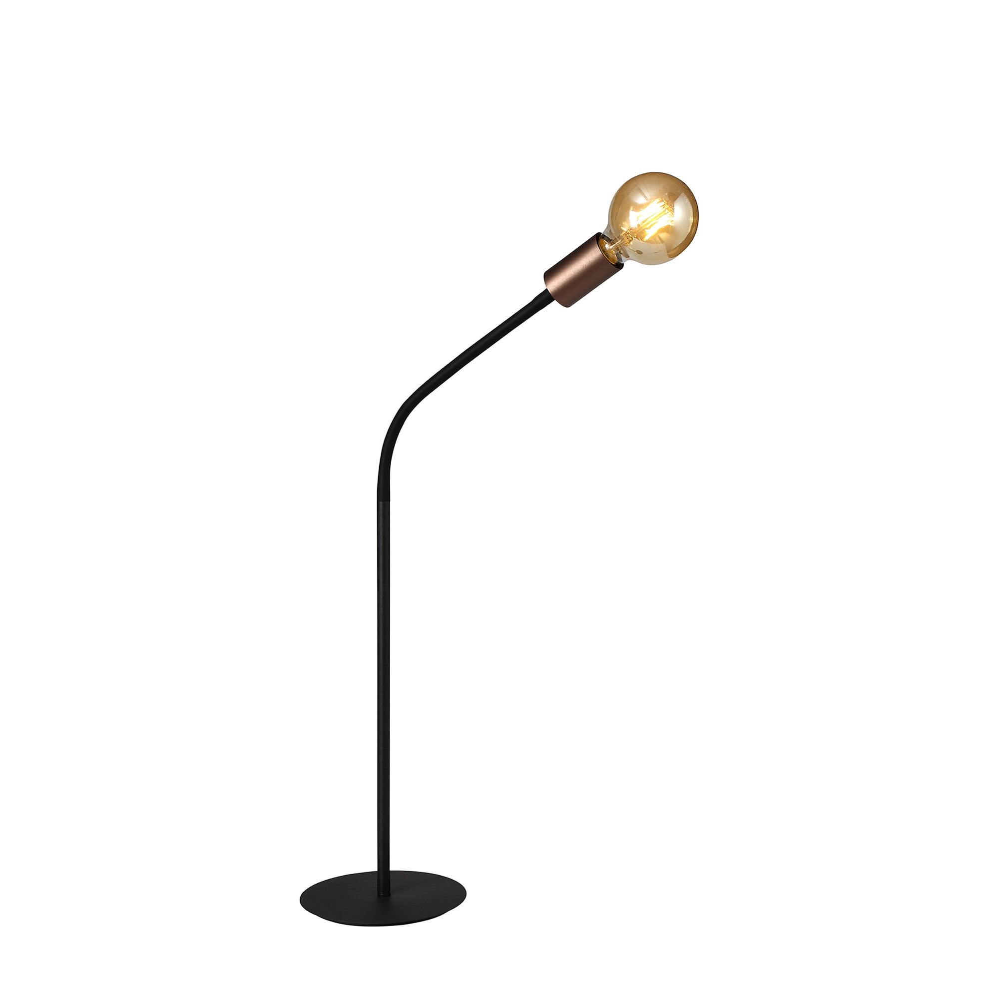 Gino Flexible Table  Lamp 1 Light Satin Black/Brushed Copper