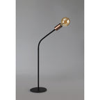 NL76489 Gino Flexible Table Lamp 1 Light Satin Black/Brushed Copper