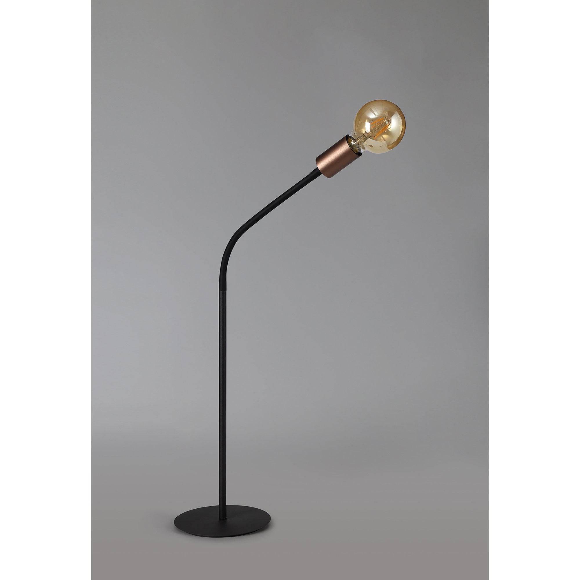 Gino Flexible Table  Lamp 1 Light Satin Black/Brushed Copper