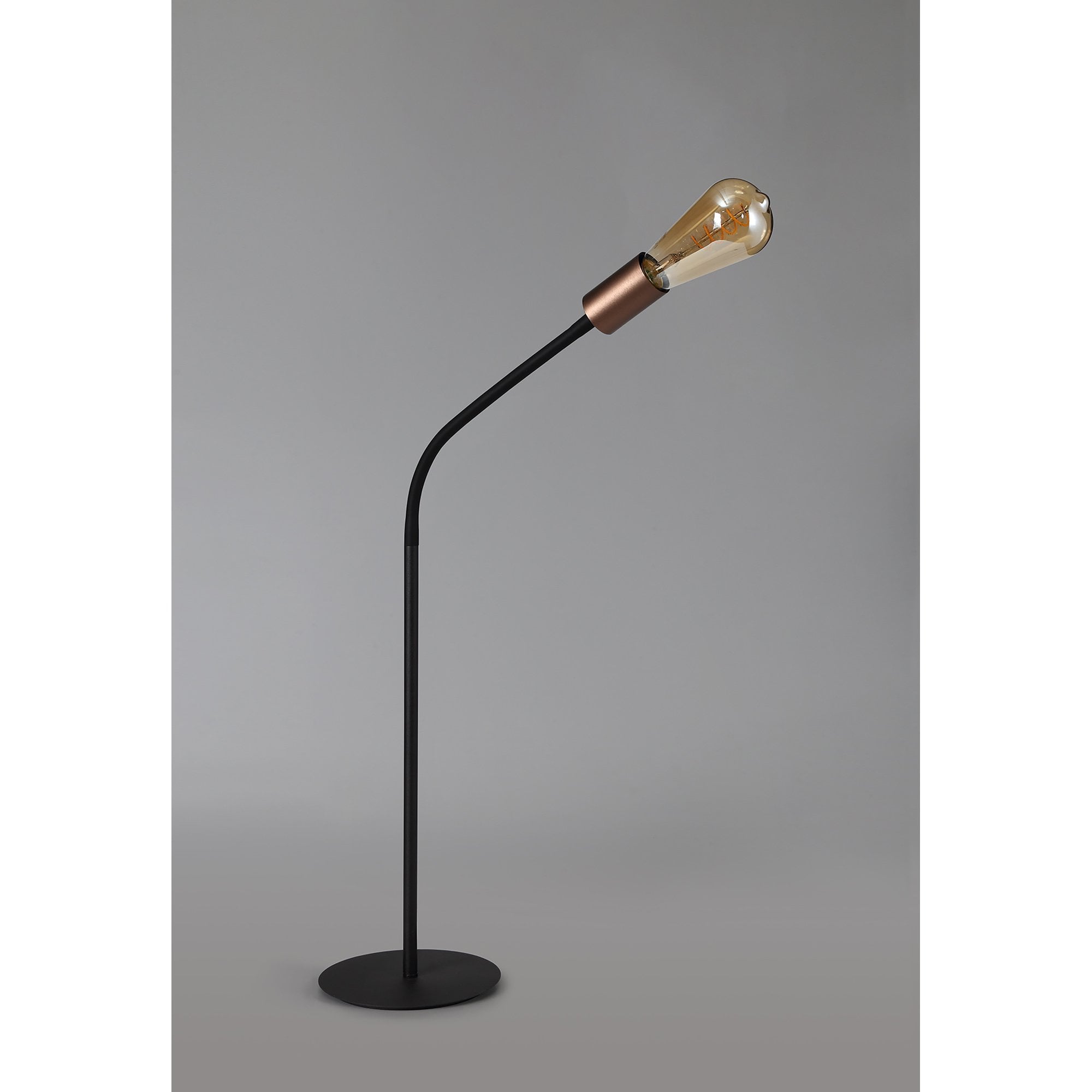 Gino Flexible Table  Lamp 1 Light Satin Black/Brushed Copper