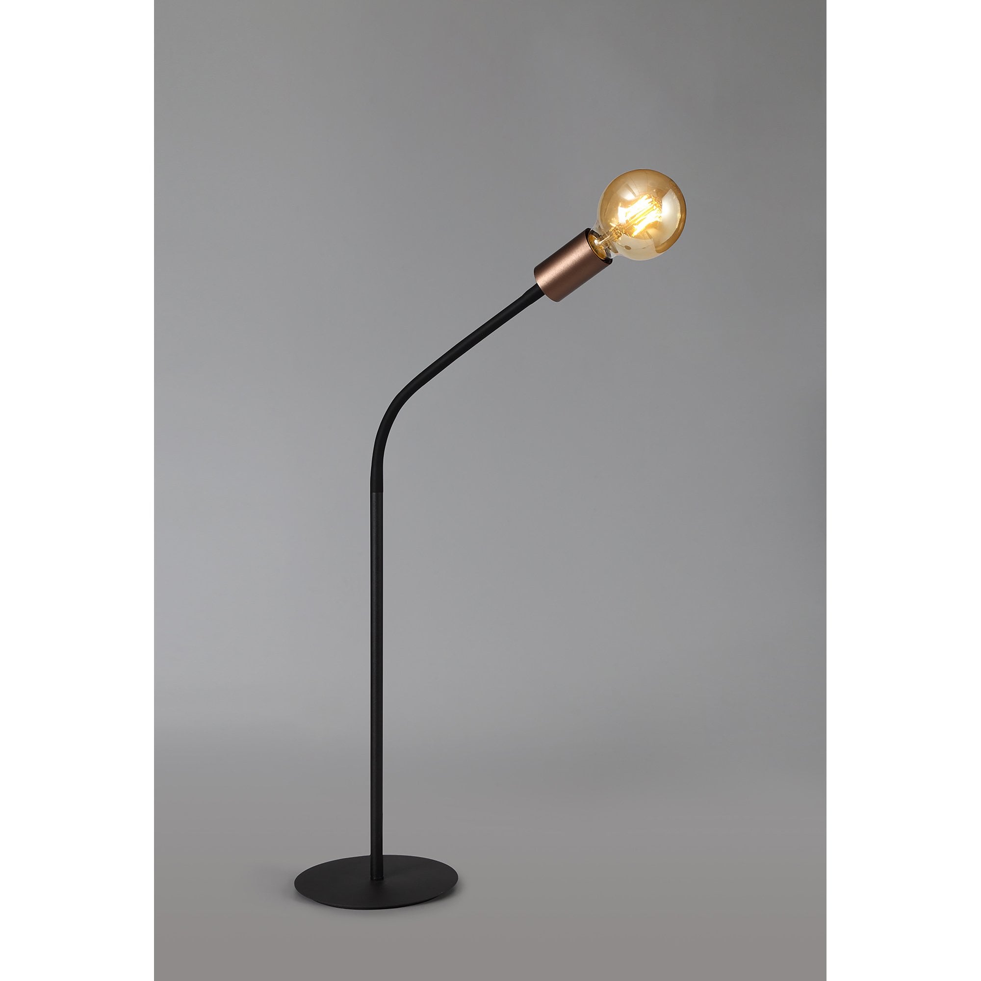 Gino Flexible Table  Lamp 1 Light Satin Black/Brushed Copper