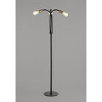 NL76499 Gino Flexible Floor Lamp 3 Light Satin Black/Brushed Copper