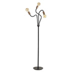NL76499 Gino Flexible Floor Lamp 3 Light Satin Black/Brushed Copper