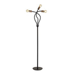 NL76499 Gino Flexible Floor Lamp 3 Light Satin Black/Brushed Copper