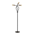 NL76499 Gino Flexible Floor Lamp 3 Light Satin Black/Brushed Copper
