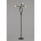 NL76499 Gino Flexible Floor Lamp 3 Light Satin Black/Brushed Copper
