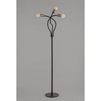NL76499 Gino Flexible Floor Lamp 3 Light Satin Black/Brushed Copper
