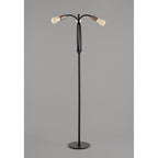 NL76499 Gino Flexible Floor Lamp 3 Light Satin Black/Brushed Copper