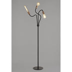 NL76499 Gino Flexible Floor Lamp 3 Light Satin Black/Brushed Copper