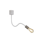 NL76509 Gino Flexible Ceiling 1 Light Satin White/Satin Nickel