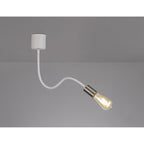 NL76509 Gino Flexible Ceiling 1 Light Satin White/Satin Nickel
