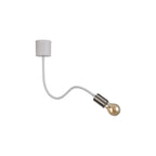 NL76509 Gino Flexible Ceiling 1 Light Satin White/Satin Nickel