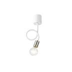 NL76509 Gino Flexible Ceiling 1 Light Satin White/Satin Nickel