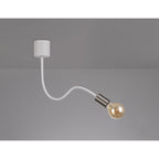 NL76509 Gino Flexible Ceiling 1 Light Satin White/Satin Nickel