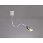 NL76509 Gino Flexible Ceiling 1 Light Satin White/Satin Nickel