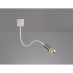 NL76509 Gino Flexible Ceiling 1 Light Satin White/Satin Nickel