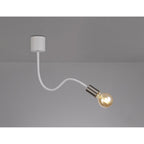 NL76509 Gino Flexible Ceiling 1 Light Satin White/Satin Nickel