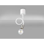 NL76509 Gino Flexible Ceiling 1 Light Satin White/Satin Nickel