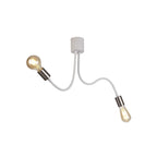 NL76519 Gino Flexible Ceiling 2 Light Satin White/Satin Nickel