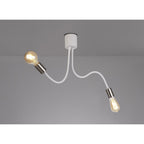 NL76519 Gino Flexible Ceiling 2 Light Satin White/Satin Nickel