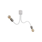 NL76519 Gino Flexible Ceiling 2 Light Satin White/Satin Nickel