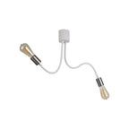 NL76519 Gino Flexible Ceiling 2 Light Satin White/Satin Nickel