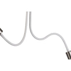 NL76519 Gino Flexible Ceiling 2 Light Satin White/Satin Nickel