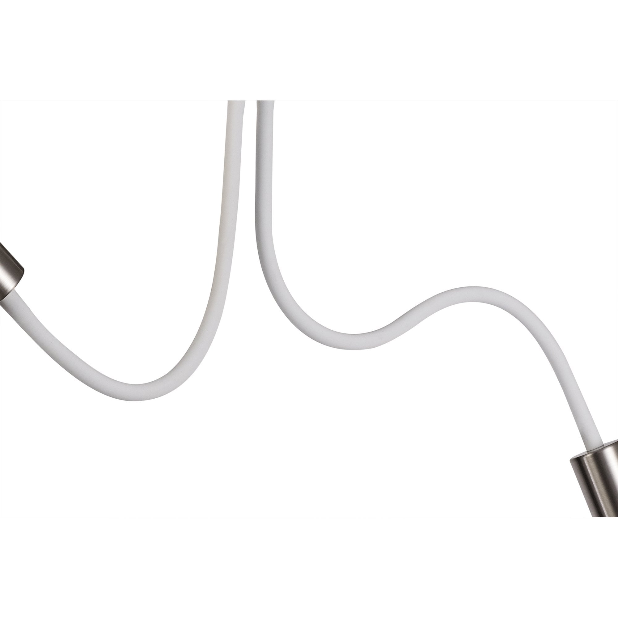 NL76519 Gino Flexible Ceiling 2 Light Satin White/Satin Nickel