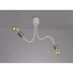NL76519 Gino Flexible Ceiling 2 Light Satin White/Satin Nickel