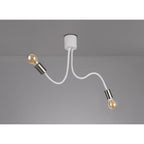 NL76519 Gino Flexible Ceiling 2 Light Satin White/Satin Nickel