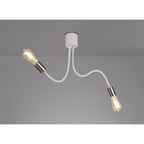 NL76519 Gino Flexible Ceiling 2 Light Satin White/Satin Nickel