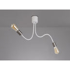 NL76519 Gino Flexible Ceiling 2 Light Satin White/Satin Nickel