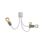 NL76529 Gino Flexible Ceiling 3 Light Satin White/Satin Nickel