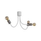 NL76529 Gino Flexible Ceiling 3 Light Satin White/Satin Nickel