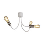 NL76529 Gino Flexible Ceiling 3 Light Satin White/Satin Nickel