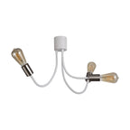 NL76529 Gino Flexible Ceiling 3 Light Satin White/Satin Nickel