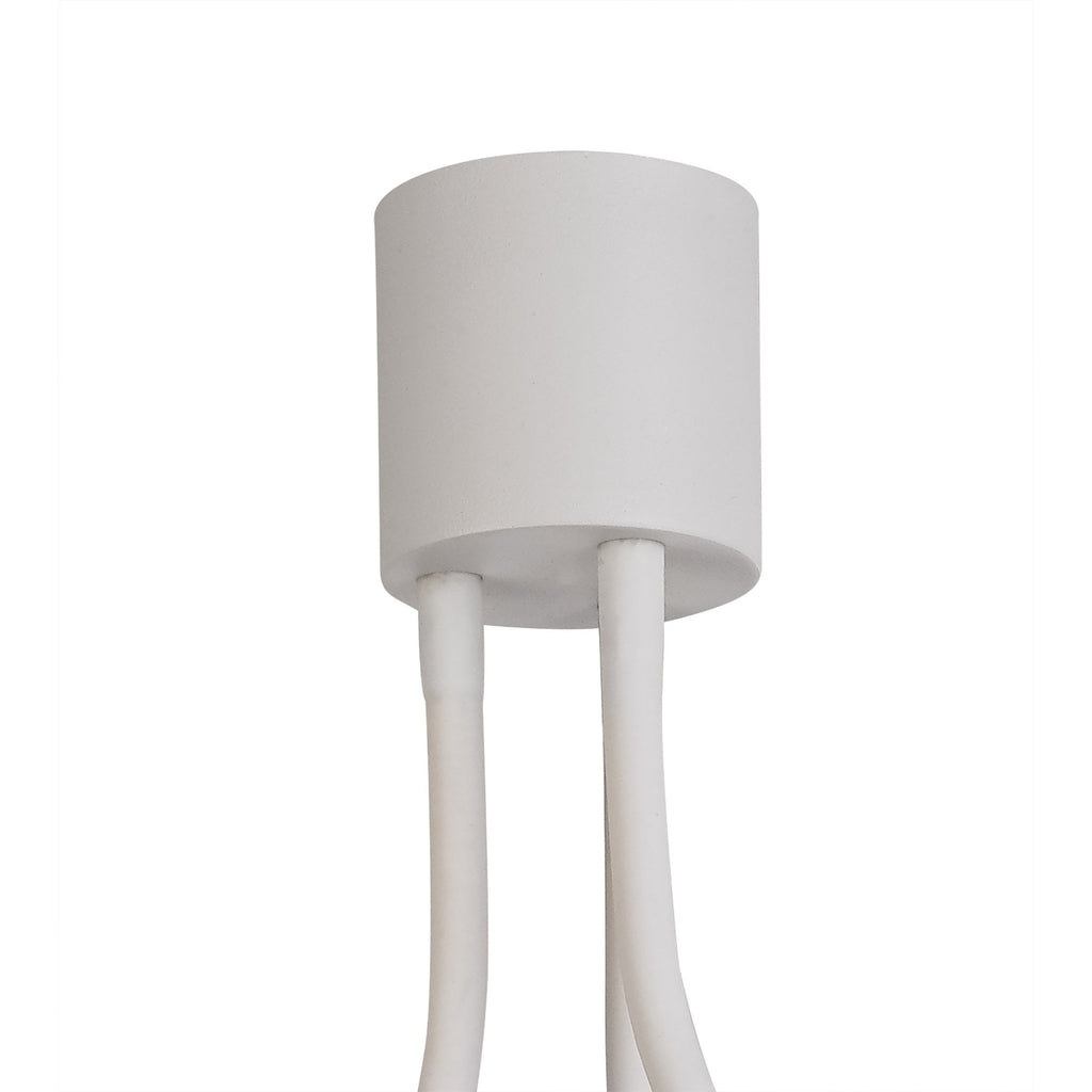 NL76529 Gino Flexible Ceiling 3 Light Satin White/Satin Nickel